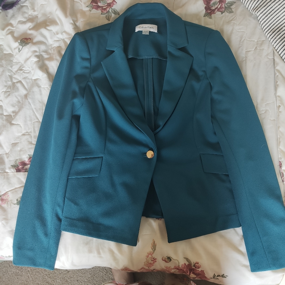 Calvin Klein teal blazer